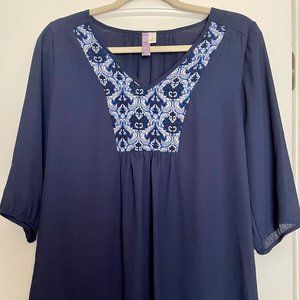 Navy Blue Francesca's Blouse Size S